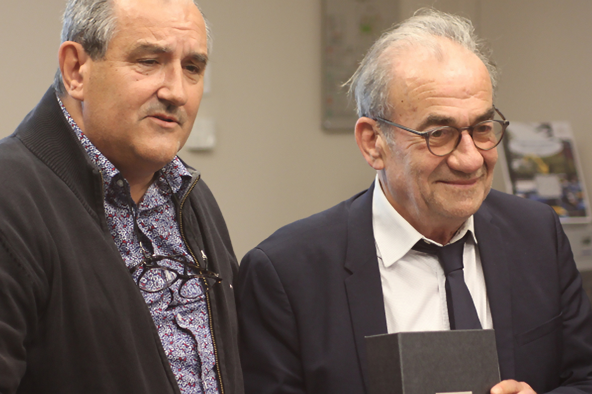 La Rpf / L.P
Serge Bresin (à droite), accompagné de Jean-Luc Carré président du Snefcca lundi 7 novembre à Lyon.